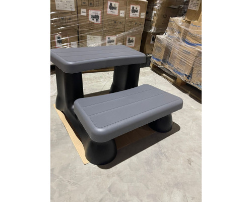 Ступени для бассейна СПА размер 60x55x38h см цвет 1007 gray пластик